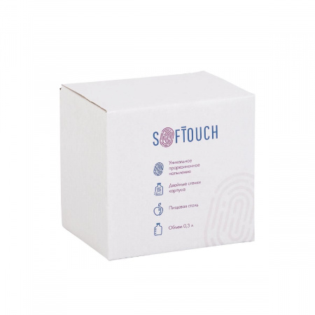 Кружка с карабином "Юта" 300 мл, покрытие soft touch, цвет черный