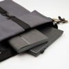 Шоппер Superbag Companion, с тремя отделениями, боковым креплением (карабин) и карманом (серый с черным)