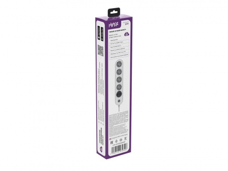 Умный сетевой фильтр HIPER IoT PS43/Wi-Fi 2,4 ГГц/4 розетки и 3 USB порта/2500Вт/10А IoT PS43