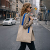 Шоппер Superbag Light, с внутренним креплением (полукольцо) (неокрашенный с синим)