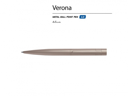 Ручка металлическая шариковая Verona,  1.0 мм, шампань