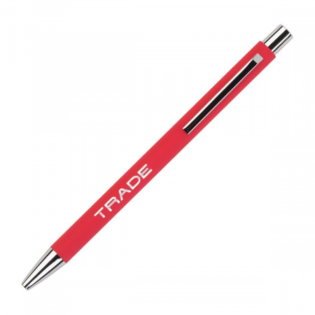 Ручка шариковая "Trade", покрытие soft touch, цвет красный