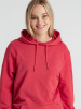Толстовка с капюшоном унисекс Hoodie, красный меланж, размер L