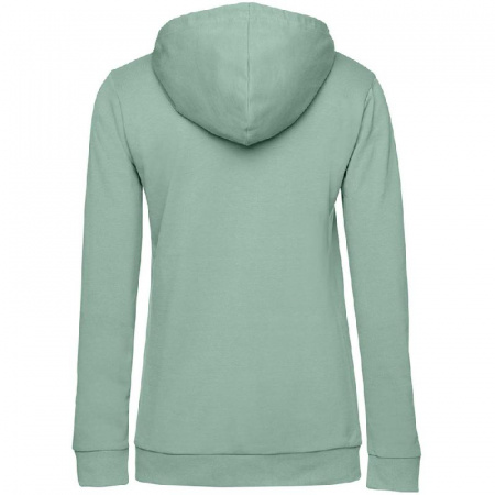 Толстовка с капюшоном женская Hoodie, серо-зеленая, размер L