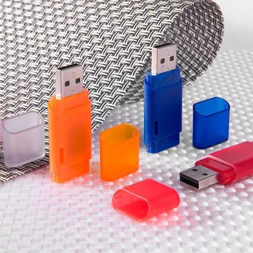 USB flash-карта "Osiel" (8Гб),белый, 5,1х2,2х0,8см,пластик