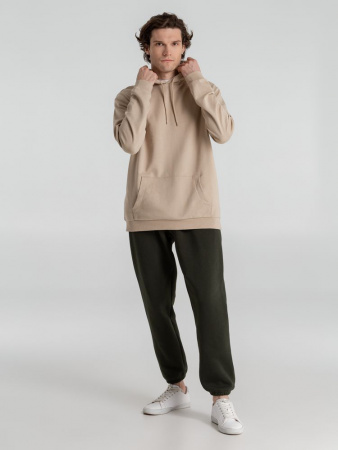 Толстовка с капюшоном унисекс Hoodie, бежевая, размер XS