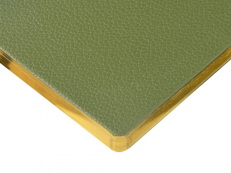 Еженедельник недатированный А6 Verde с нашивкой, зеленый