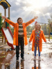 Дождевик детский RainDrop Kids, оранжевый, 12 лет (рост 142-152)