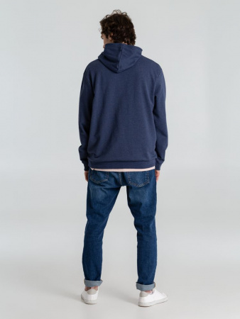 Толстовка с капюшоном унисекс Hoodie, синий меланж, размер 3XL