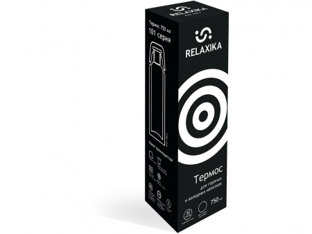 Термос Relaxika 101 (0,75 литра), черный (без лого)