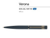 Ручка металлическая шариковая Verona, софт-тач, 1.0 мм, синяя
