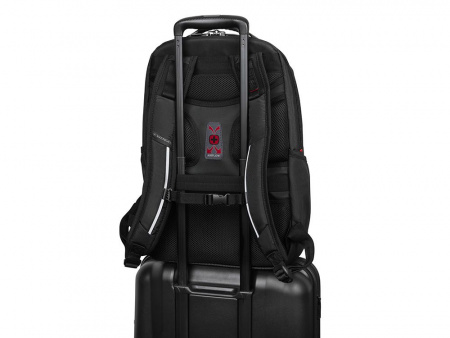 Рюкзак WENGER Cosmic 17, чёрный, переработанный ПЭТ/ПВХ/полиэстер, 34 x 23 x 49 см, 30 л