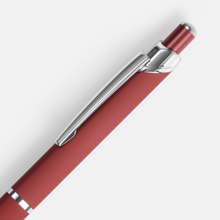 Ручка шариковая Chromos Soft Touch, красная