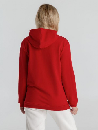 Толстовка с капюшоном унисекс Hoodie, красная, размер M