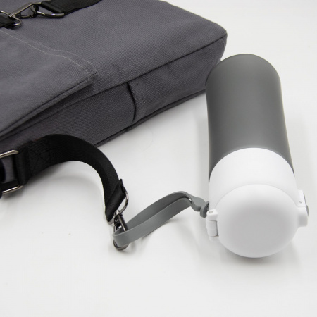 Шоппер Superbag Companion, с тремя отделениями, боковым креплением (карабин) и карманом (серый с черным)