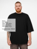 Футболка оверсайз Big boss, черная, размер 3XL/4XL