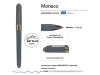 Ручка пластиковая шариковая Monaco, 0,5мм, синие чернила, графит/вороненая сталь