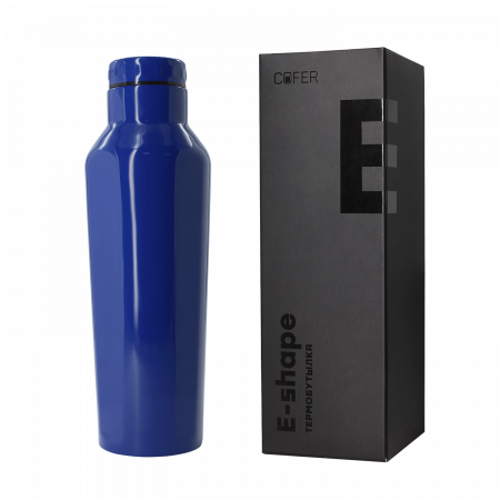 Термобутылка для напитков E-shape (синий)