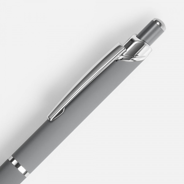 Ручка шариковая Chromos Soft Touch, серая