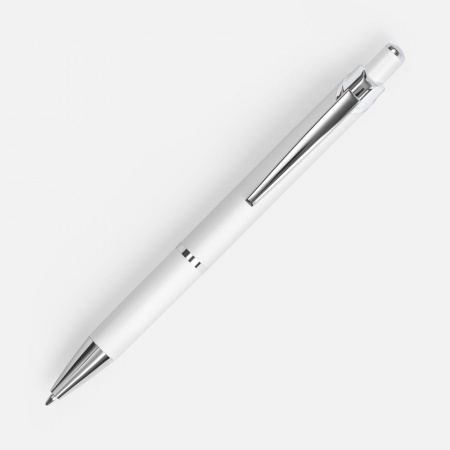 Ручка шариковая Chromos Soft Touch, белая