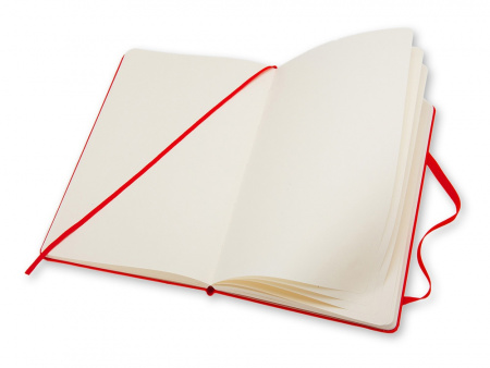 Записная книжка Moleskine Classic (нелинованный) в твердой обложке, Large (13х21см), красный
