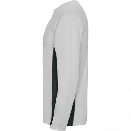 Спортивная футболка SHANGHAI L/S мужская, БЕЛЫЙ/ТЕМНЫЙ ГРАФИТ S
