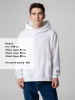 Худи флисовое унисекс Manakin, белое, размер XS/S