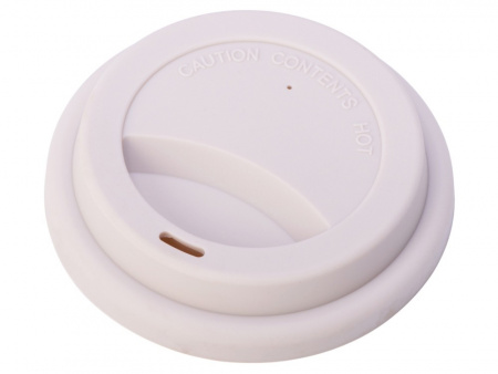 Стакан с силиконовой крышкой Cafe, beige