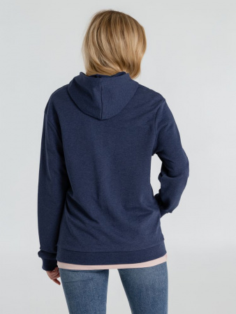 Толстовка с капюшоном унисекс Hoodie, синий меланж, размер 3XL