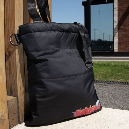 Шоппер Superbag Bubble, с магнитной кнопкой (черный)