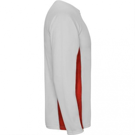 Спортивная футболка SHANGHAI L/S мужская, БЕЛЫЙ/КРАСНЫЙ L