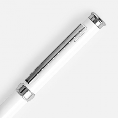Ручка шариковая Finn Chrome, белая