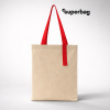 Шоппер Superbag Light, с внутренним креплением (полукольцо) (неокрашенный с красным)
