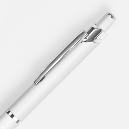 Ручка шариковая Chromos Soft Touch, белая