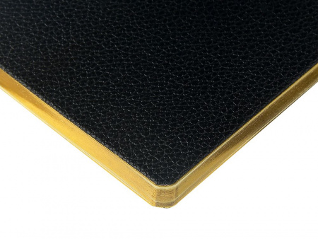 Еженедельник недатированный А6 Black с нашивкой, черный