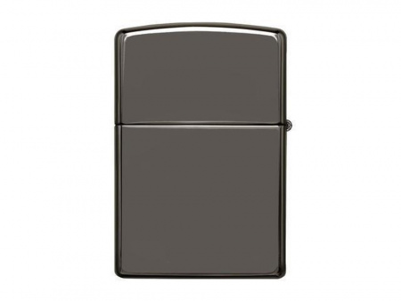 Зажигалка ZIPPO Classic с покрытием Black Ice, латунь/сталь, чёрная, глянцевая, 38x13x57 мм