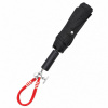 Автоматический противоштормовой зонт DaryaM с обвесом, чёрный/красный