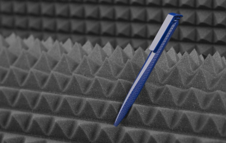 Ручка шариковая TRIAS CARBON, белый, цвет темно-синий